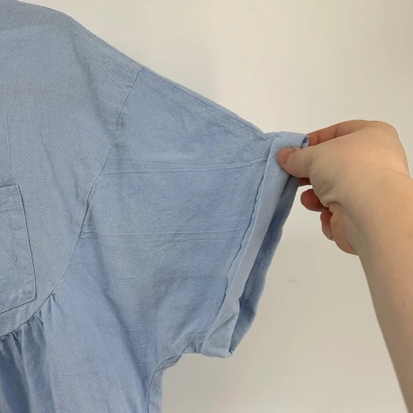 Cottagecore Soft Girl Casual Chin Farmcore Coquette Feminine Blue 100%Cotton SZL - Picture 5 of 12